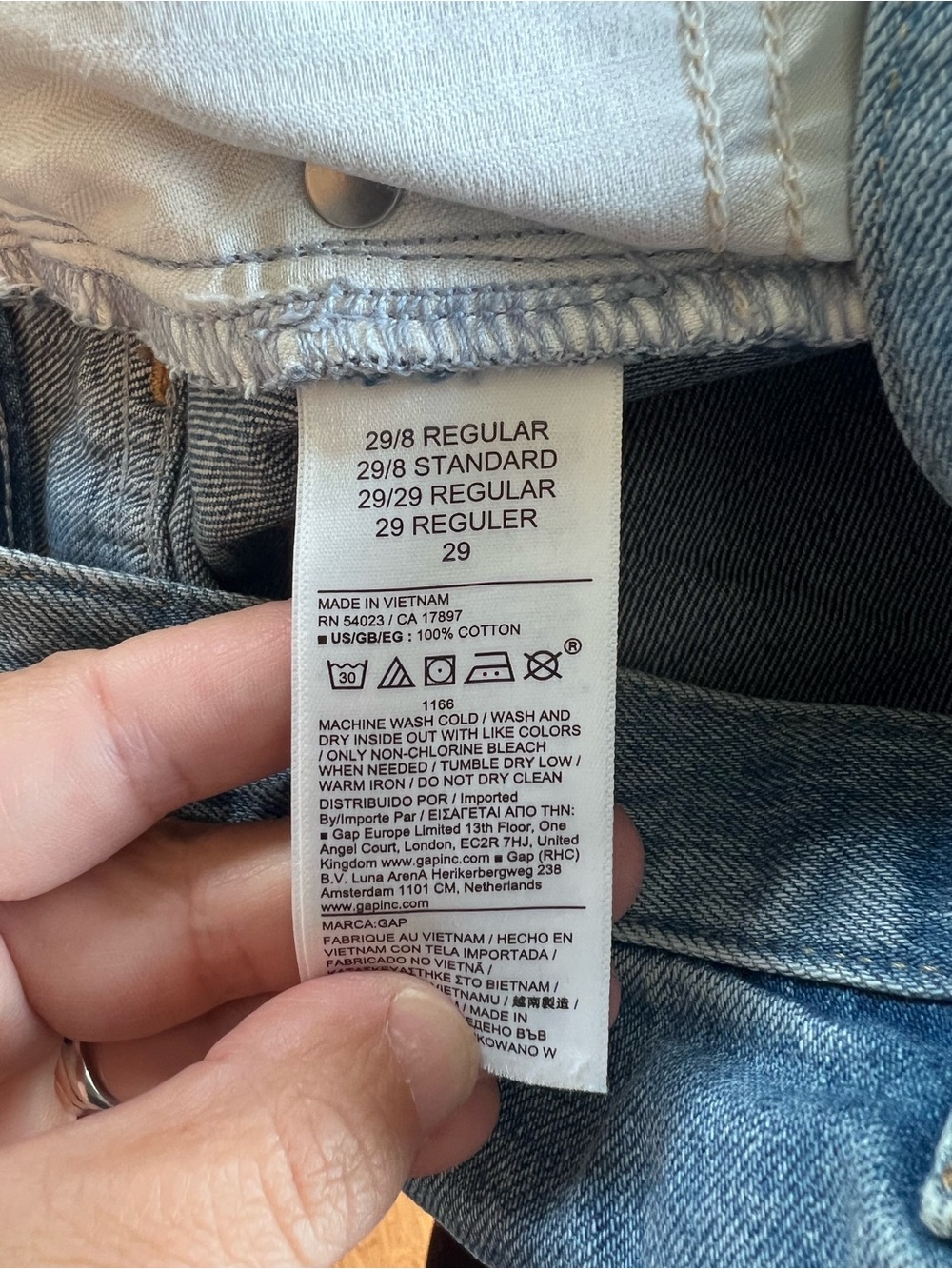 Women’s Gap Distressed Wide-Leg Barrel Jeans Size 29 - Picture 10 of 13